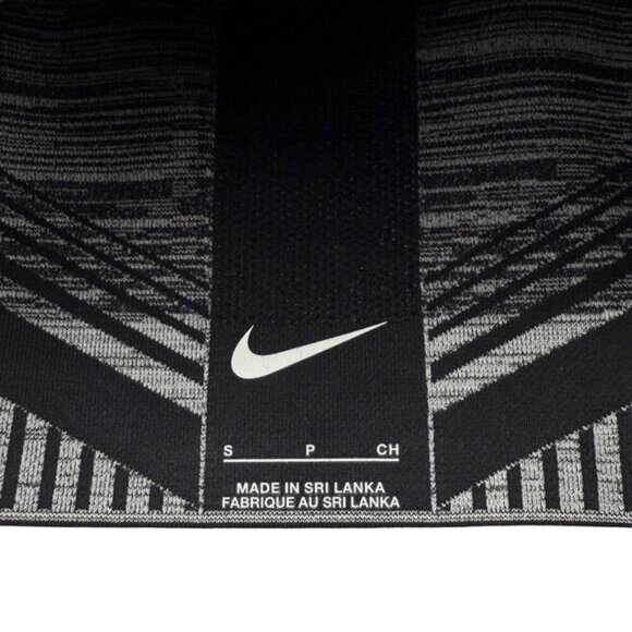 NIKE Flyknit Womens High Support Non-Padded Sports Bra Size Small Black Gray - Picture 7 of 8